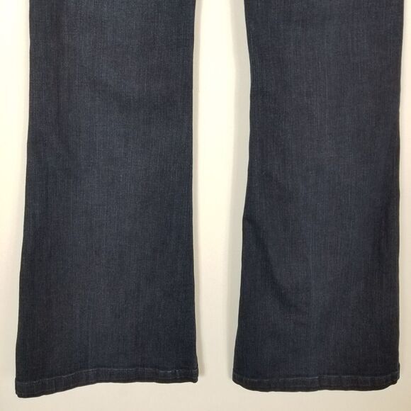 Anthropologie Pilcro Women Flare Leg Jeans Size 27 Navy Blue  Mid Rise - Picture 6 of 10
